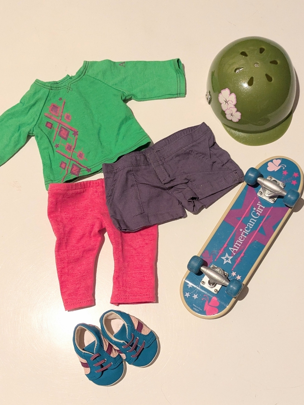 American Girl Vintage Skateboard Outfit & Accessories